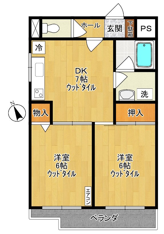 コイヌマハイツ 203号室 間取り