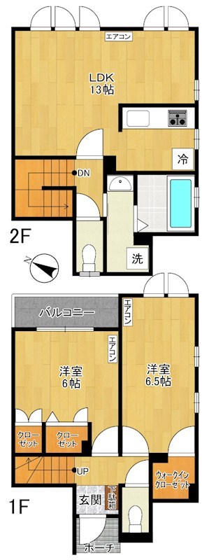 Villetta 稲田堤 108号室 間取り