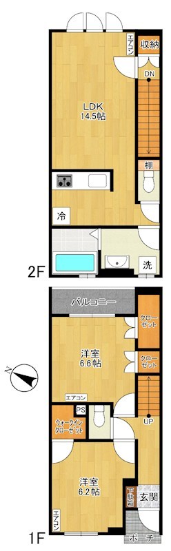Villetta 稲田堤 105号室 間取り