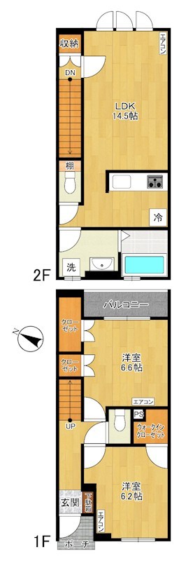 Villetta 稲田堤 106号室 間取り