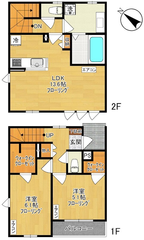 Villetta 稲田堤 109号室 間取り