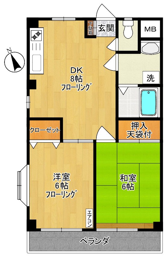 ラフォーレ田口 201号室 間取り