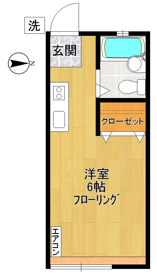 メゾンドール 2F　B-2号室 間取り