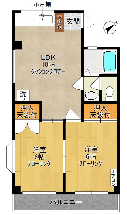 丸五マンション 105号室 間取り