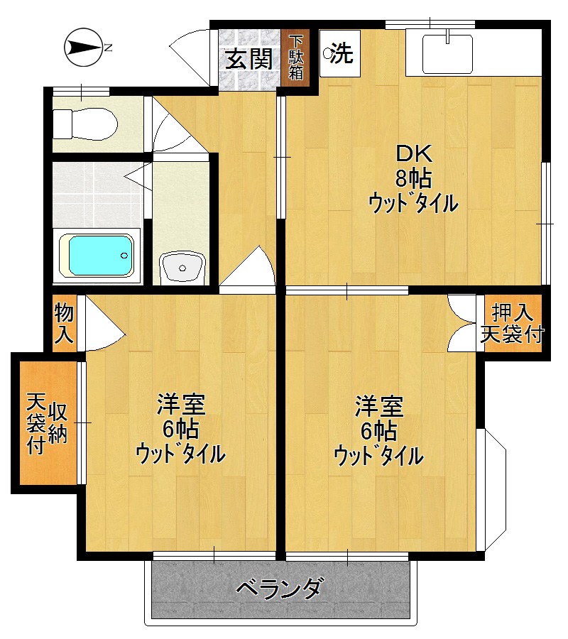 K2コーポ 間取り図