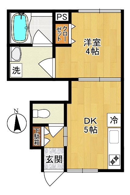 ミライズコート 102号室 間取り