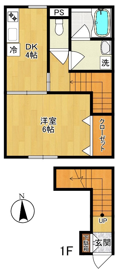 ミライズコート 201号室 間取り