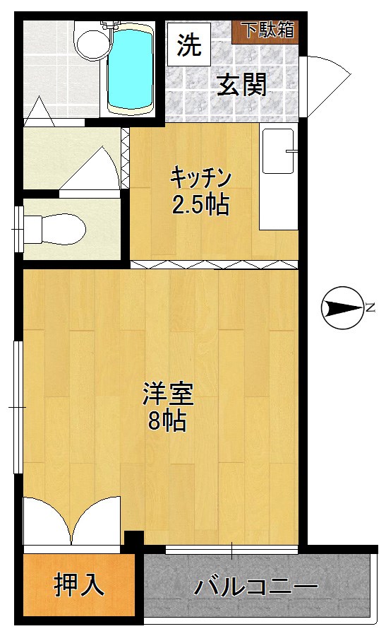ファミール鈴木 103号室 間取り