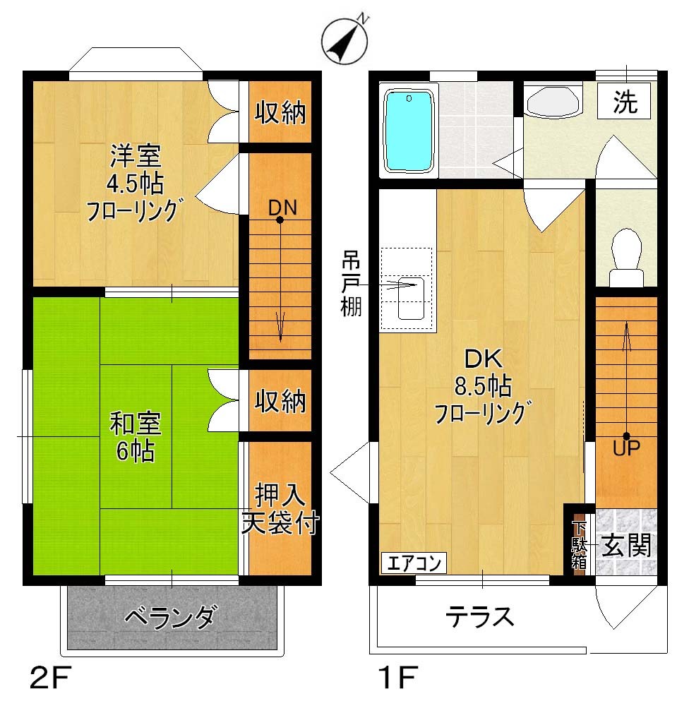 セゾンアドラブール 12号室 間取り