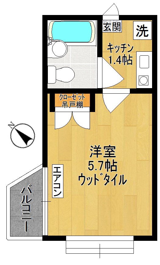サイディングⅡ 302号室 間取り