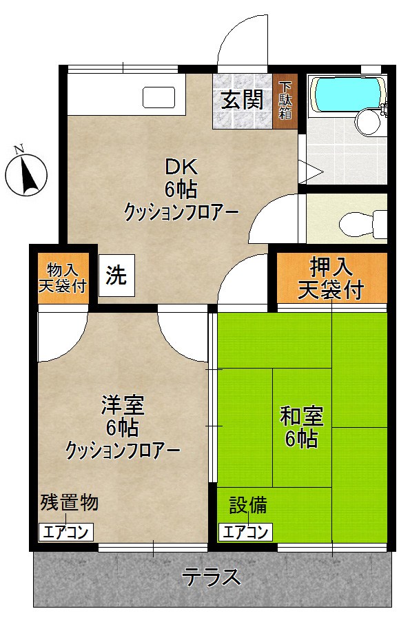 多摩プラサーダ 103号室 間取り