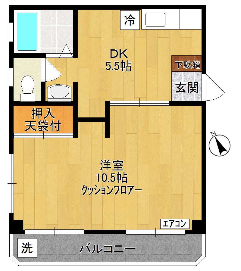 佐藤マンション 203号室 間取り