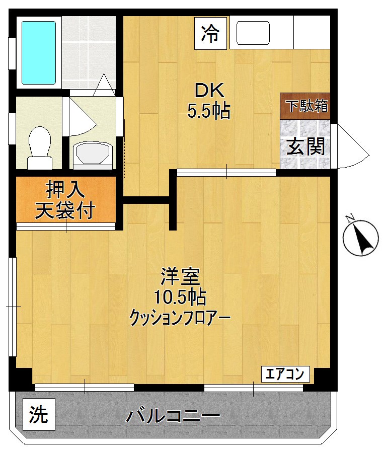 佐藤マンション 203号室 間取り