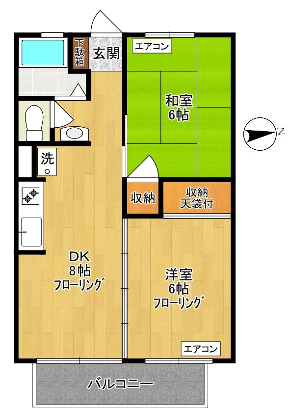 サイレントパーク6 201号室 間取り
