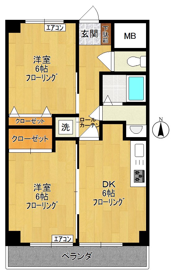 レフォール登戸 106号室 間取り