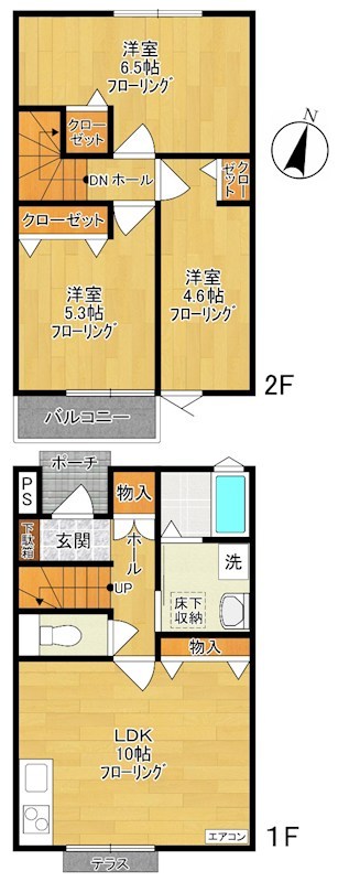 高石1丁目テラスハウス 101号室 間取り