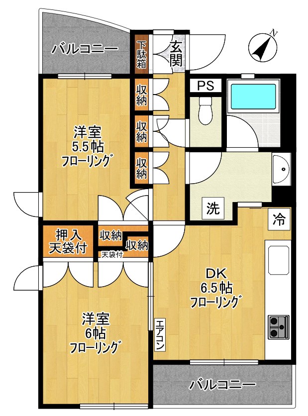 ライブヴィラ多摩 201号室 間取り
