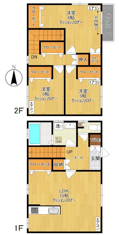 グリーンテラス 101号室 間取り
