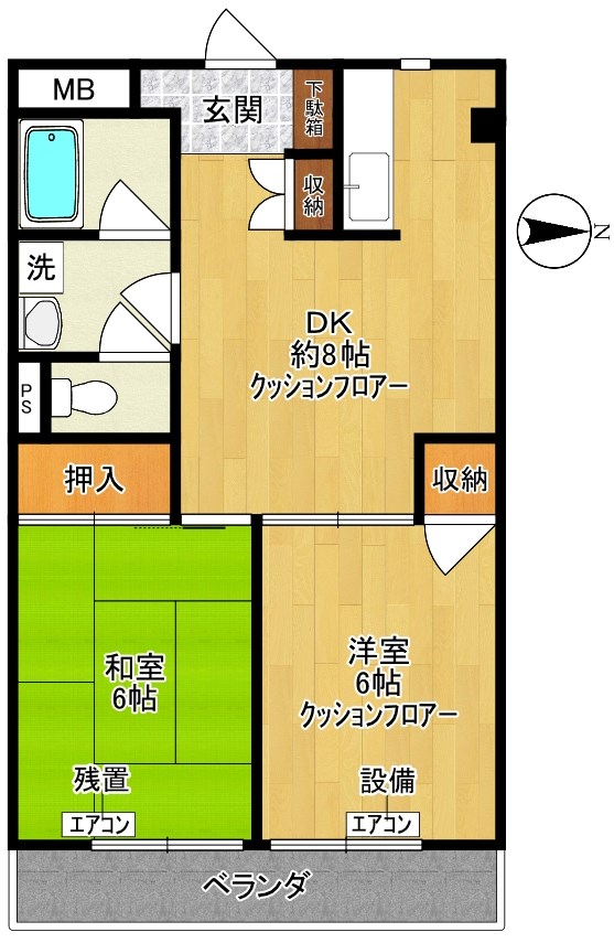 マンションセラヴィ 204号室 間取り