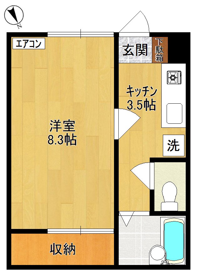 パストラルいしい 101号室 間取り