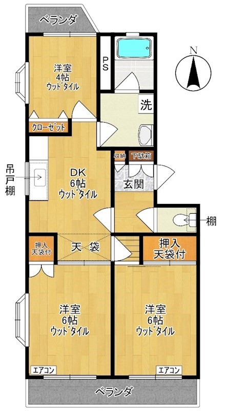 ハイツ清和 204号室 間取り