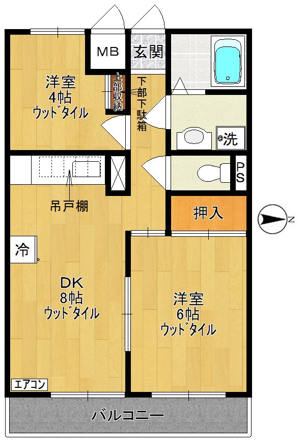 向ヶ丘レジデンス壱番館 203号室 間取り