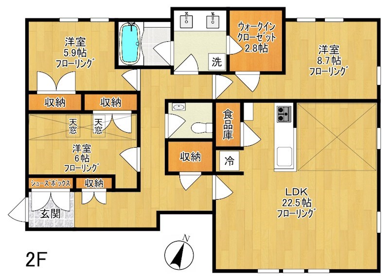 凛樹-Foresta- (フォレスタ) 2号室 間取り