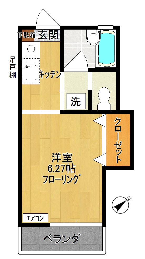 フルーツハウスIII 103号室 間取り