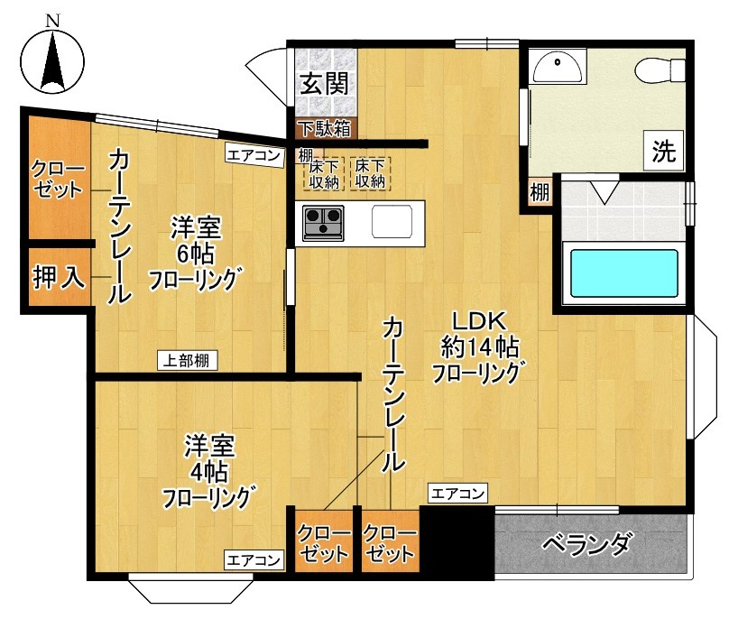 ファミール鈴木 302号室 間取り
