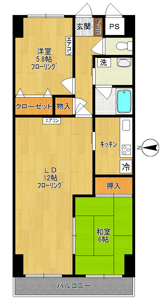 メゾンドシャングリラA棟 1003号室 間取り