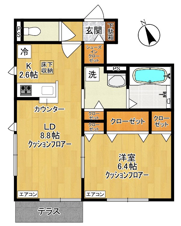 菅ハイツ 101号室 間取り