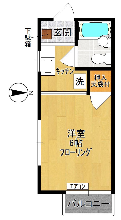 ブルーハイム 103号室 間取り