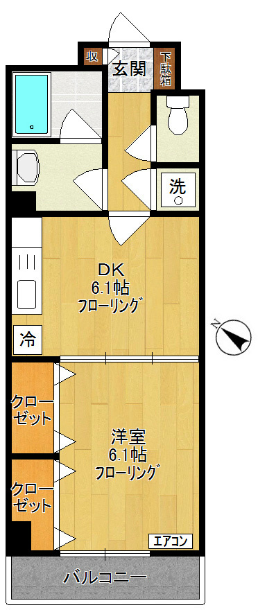 Dintorno　- ディントルノ - 206号室 間取り