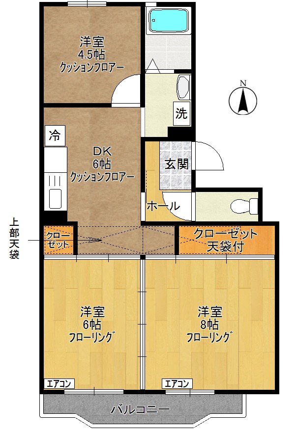 アーバンハウス石黒 306号室 間取り