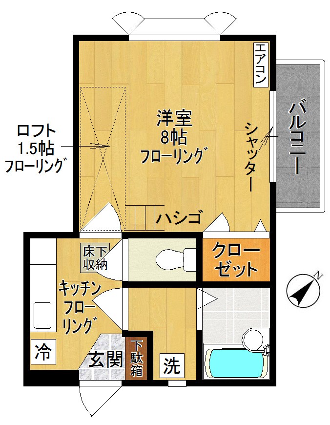 twin court～ツインコート～ 201号室 間取り