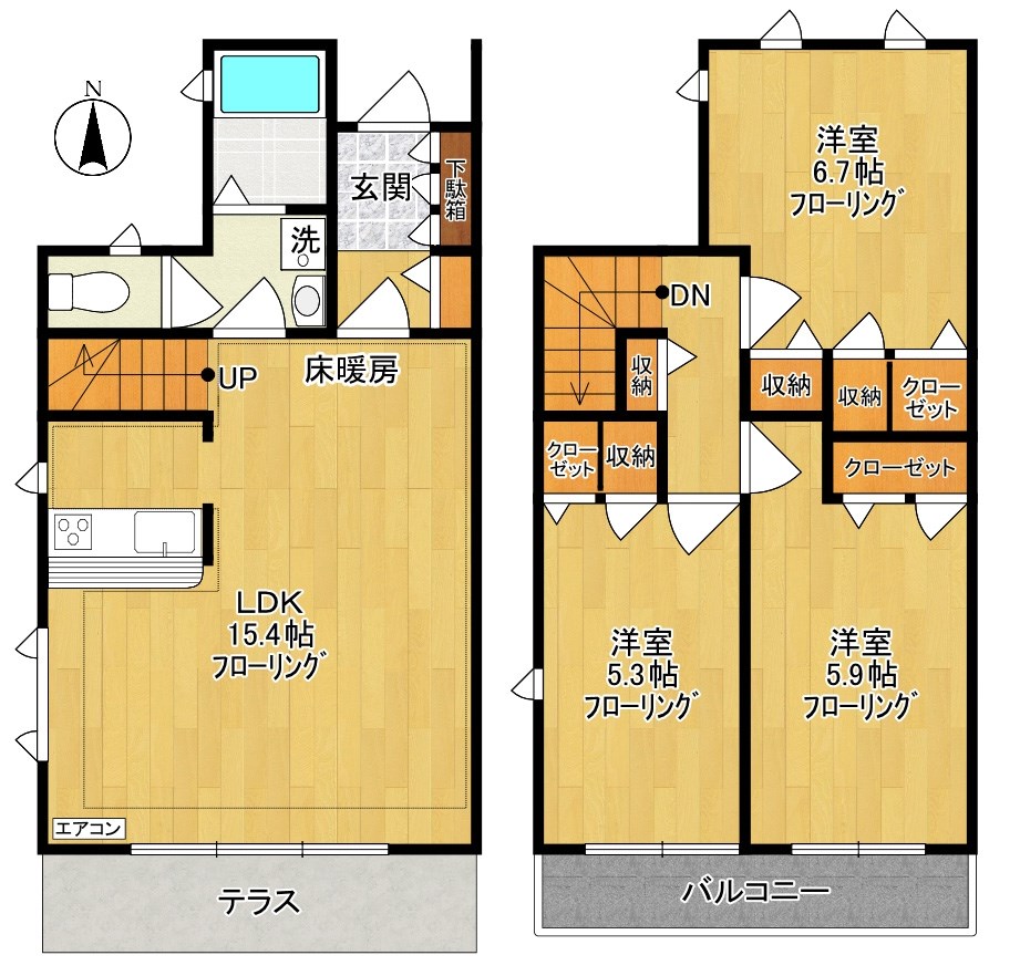プレミア凛樹Ｒ 間取り図