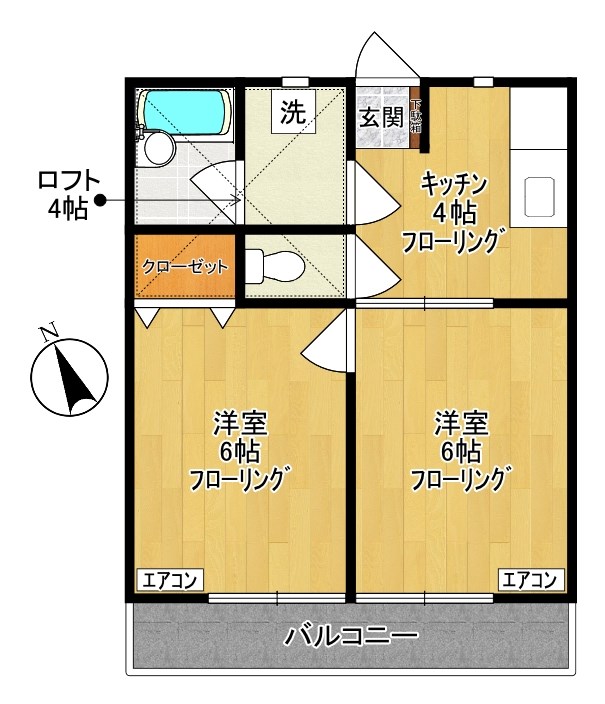 ペアハイムⅤ 102号室 間取り