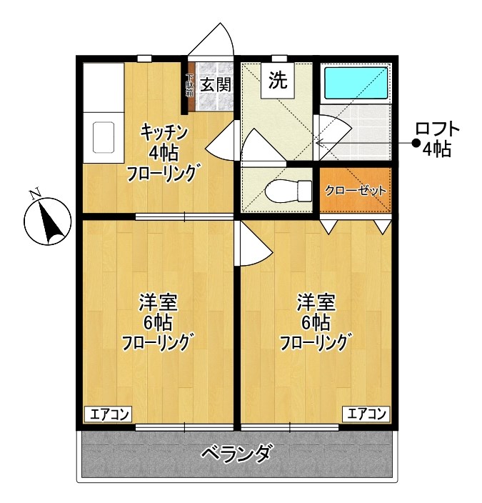 ペアハイムⅤ 間取り図