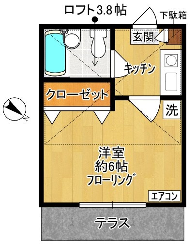 ペアハイムⅠ  102号室 間取り