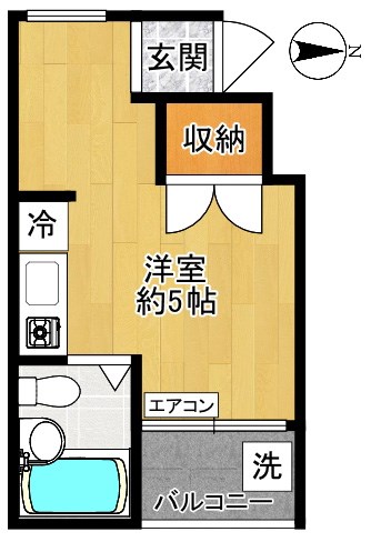 オーブ（AUBE）京王稲田堤 105号室 間取り