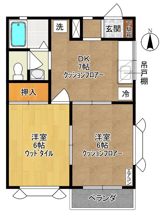 ピアビレッジ 101号室 間取り