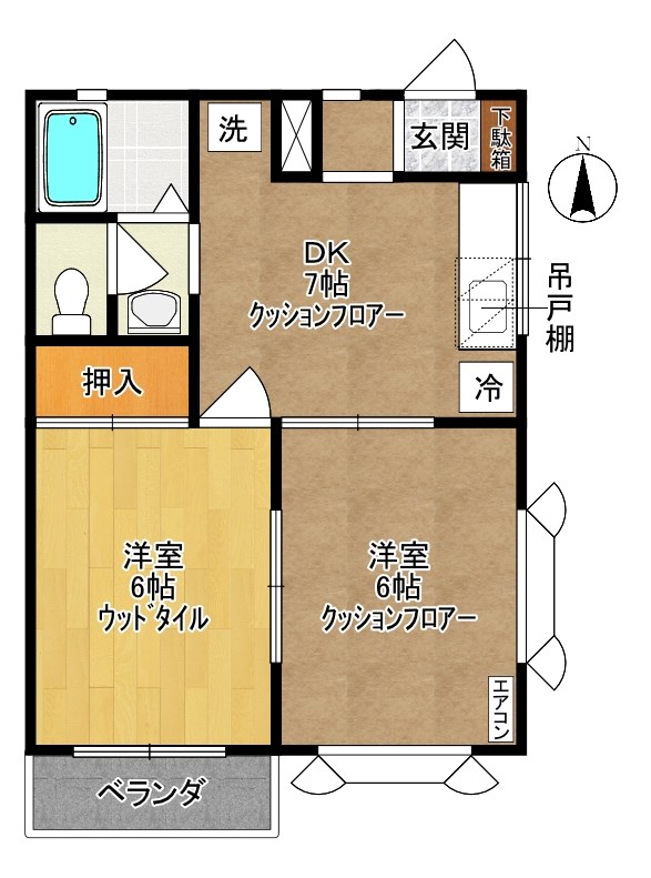 ピアビレッジ 101号室 間取り