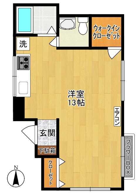 ハイツ尾張城（オワリジョウ） 201号室 間取り