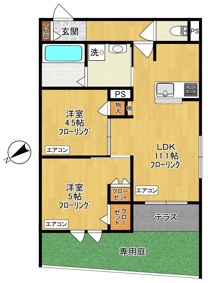 ゲートフロント 101号室 間取り