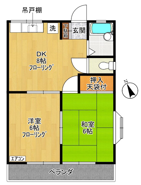 アザレア 201号室 間取り