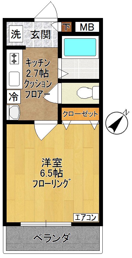 フォレスト三田 102号室 間取り