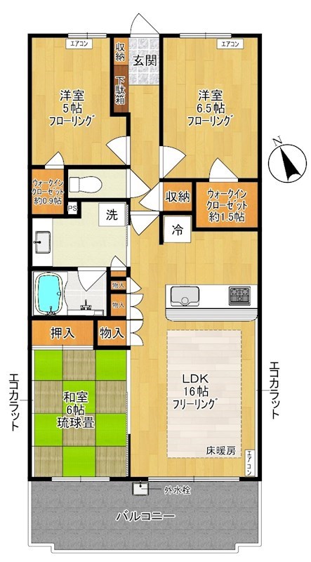 グローブスクエア 710号室 間取り