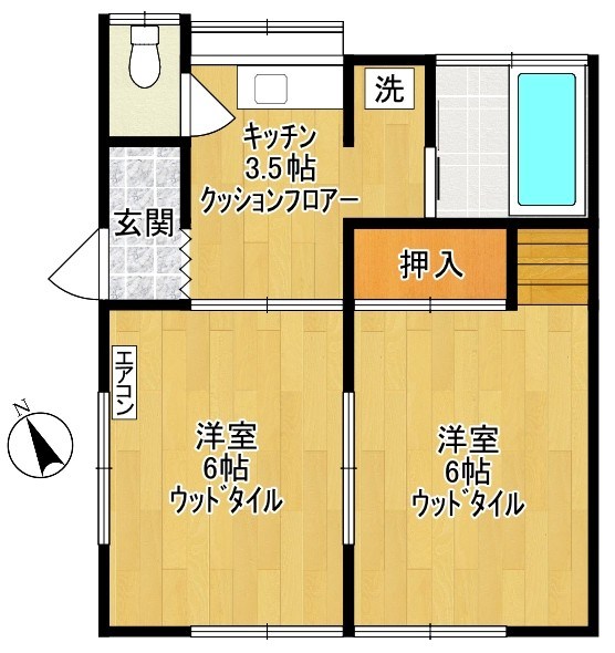 広井貸家C 間取り