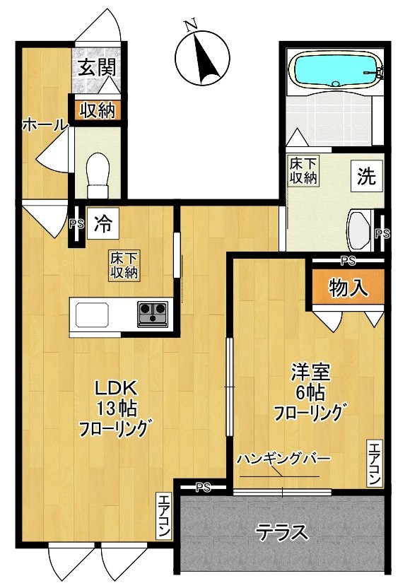 プレアデス多摩 102号室 間取り