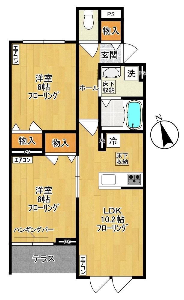 プレアデス多摩 103号室 間取り